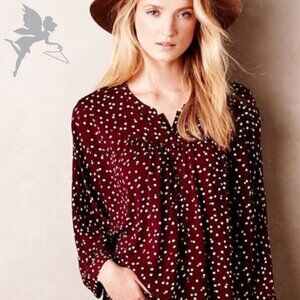 MAEVE Linden Polka dot blouse